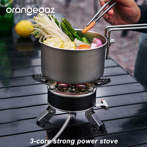 <span class=keywords><strong>Estufa</strong></span> <span class=keywords><strong>de</strong></span> Camping Portátil Plegable <span class=keywords><strong>de</strong></span> Alta Potencia y Resistente al Viento con 3 Quemadores para Senderismo, Picnic y Viajes en Auto - Product Image 4