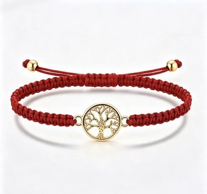 LC202604105 สร้อยข้อมือเชือกถักแบบปรับได้พร้อมจี้ต้นไม้แห่งชีวิตสำหรับผู้หญิงและผู้ชาย - Product Image 3