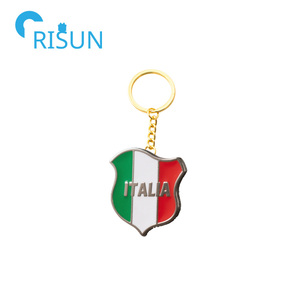 Sản Xuất Tùy Chỉnh Ý Men Keychain Biểu Tượng Tùy Chỉnh Ý Lá Cờ Quốc Gia Lá Chắn Móc Khóa Roma Vòng Tôi Yêu Ý <span class=keywords><strong>Keyring</strong></span> - Product Image 3