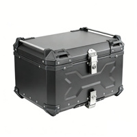Boîte à bagages arrière pour moto 65L noire X Design F2-MOTO en alliage d'aluminium