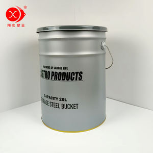 Cubo de hierro de pintura de 20 litros con mango de tapa vacío de alta calidad de metal impreso personalizado - Product Image 5