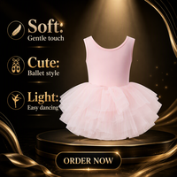 Vestido de Ballet sin Mangas para Niñas, con Falda de Malla con Lentejuelas, Brillante, para Práctica, Entrenamiento, Danza, Actuación, Disfraz de Escenario