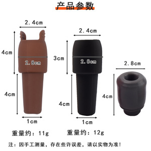 Bouchons de bouteille de vin en silicone à double étanchéité, couleurs aléatoires (rouge, gris, café), style simple - Product Image 4