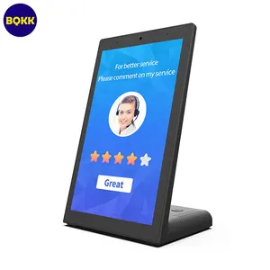 L Vorm 10.1 "Touchscreen Klant Feedback Evaluator Bank Restaurant Bestellen Rj45 Nfc Desktop Android Tablet Pc 2021