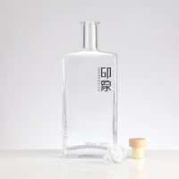 Maßgefertigte Glas-Wein- und Whiskyflaschen 700ml mit Gravur & Heißprägung Matt Frost Decal Korkverschluss Individuelle Farbe