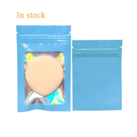 6x10 cm Transparent Fenêtre Bleu Odeur Preuve Petit Baggies Emballage Porte-clés Feuille Sac Zipper Top Hologramme Doypack
