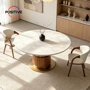 <span class=keywords><strong>Tavolo</strong></span> <span class=keywords><strong>da</strong></span> <span class=keywords><strong>Pranzo</strong></span> <span class=keywords><strong>Rotondo</strong></span> in Marmo di Lusso Moderno Italiano <span class=keywords><strong>con</strong></span> Base in Metallo e Piedistallo in Legno Massello, Arredamento per <span class=keywords><strong>Sala</strong></span> <span class=keywords><strong>da</strong></span> <span class=keywords><strong>Pranzo</strong></span> per Casa e Ristorante - Product Image 4