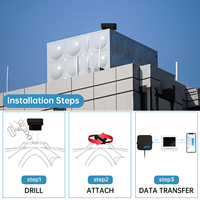 EPTTECH Tuya WiFi LCD affichage indicateur d'alarme ultrasons 15m filaire détecteur eau réservoir à distance moniteur capteur de niveau de liquide vérification