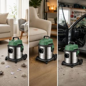 Aspirateur industriel multifonctionnel électrique humide et sec 20L/30/40/50/60/70L pour usage extérieur, hôtelier et garage, installation sur tambour - Product Image 2