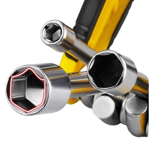 Clé à douille multifonctionnelle, 6 pièces, clé à douille hexagonale pliable portable pour la maison, outil d'entretien universel - Product Image 5