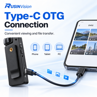 Caméra corporelle RusinVision DV-02 1080P avec contrôle WiFi via application, vision nocturne IR, télécommande, conception durable – Utilisation intérieure/extérieure, portable