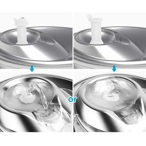 Fontaine à eau pour animaux de compagnie, v, en acier inoxydable, pour chats et chiens, filtre à eau, vente en gros - Product Image 4