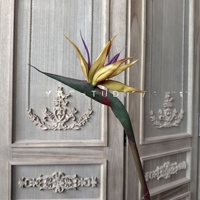 KW-F098 Oiseau de paradis artificiel d'automne de haute qualité, en latex, toucher réel, fausse Strelitzia pour la décoration intérieure