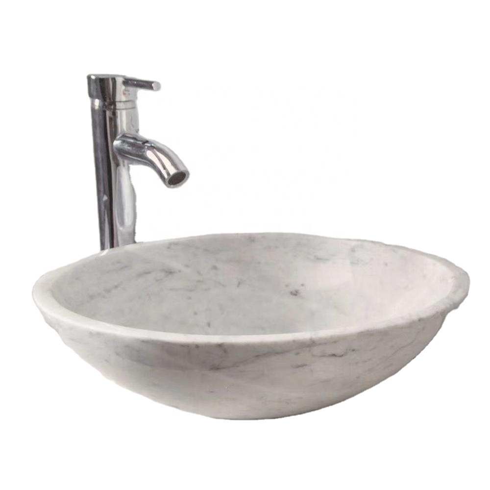 Lavabo à main moderne en pierre de marbre artificielle, vasque en forme de nuage, blanc, avec Tops de salle de bains en marbre,