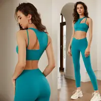 High End 2022 yeni özel LuLu Yoga seti atletik giyim yüksek elastik spor sutyeni ve kalça kaldırma Yoga tayt 2PC kadın spor setleri
