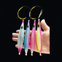 Leurres de pêche en métal pour jigging à lancer lent, en forme de poisson en plomb, phosphorescents, pour la pêche en bateau, en haute mer, en rive et en eau salée, vente en gros
