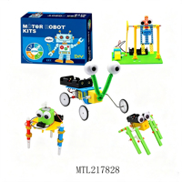 Kit éducatif STEM, jouets électriques, expériences créatives, bricolage, kit de robot insecte bionique à 6 moteurs pour les enfants de 4 à 6 ans
