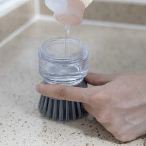 Riempimento automatico di liquidi buone impugnature erogazione di sapone Palm <span class=keywords><strong>Kitchen</strong></span> Brush per la pulizia del lavello della pentola del piatto - Product Image 4