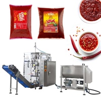VFFS verpakkingsmachine volautomatisch voor viskeuze vloeistoffen, pasta's, plastic/papieren zakjes/folie, honing, ketchup, chilisaus