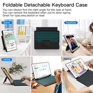 2024 Có Thể Tháo Rời Bàn Phím Cho <span class=keywords><strong>iPad</strong></span> 10.9 Không Khí 4/5 Với Touchpad Máy Tính Bảng Trường Hợp 10.2 2019/2020/2021 Mini6 12.9 13 Không Khí 6 11 Inch Bìa - Product Image 3