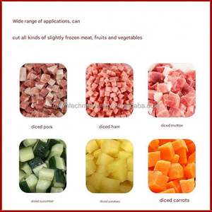 Máquina Comercial Automática para Cortar en Dados Aloe, Verduras, Zanahorias, Frutas, Cebollas, Patatas, Jamón, Pollo Congelado, Res, Cordero y Cerdo - Product Image 2