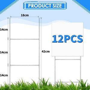 Customized 18x24 Double Sided Corrugated PP <b>Plastic</b> Signs Open Welcome Board Business Yard Signs H Stakes Custom Logo Custom - Product Image 4