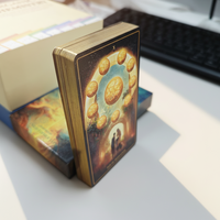 Fabrication sur demande OEM de jeux de cartes de tarot originaux personnalisés, 78 cartes à jouer en papier d'art avec logo imprimé, emballage personnalisé, fabricant de cartes de tarot