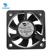 Ventilateur axial électrique DC 50x50x15mm à roulement à billes, durée de vie de 70 000 heures, 5-12-24V, pales en plastique étanches, pour usage industriel