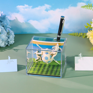 Bloc <span class=keywords><strong>de</strong></span> Notas 3D con Temática <span class=keywords><strong>de</strong></span> la Copa <span class=keywords><strong>Mundial</strong></span> <span class=keywords><strong>de</strong></span> Fútbol, Escultura <span class=keywords><strong>de</strong></span> Papel Creativa <span class=keywords><strong>de</strong></span> Fútbol, <span class=keywords><strong>Calendario</strong></span>, Decoración <span class=keywords><strong>de</strong></span> Escritorio DIY, Recuerdo con Portaplumas y Caja <span class=keywords><strong>de</strong></span> Regalo - Product Image 3