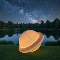 Ballon solaire gonflable en PVC en forme de planète Saturne avec lumière LED pour la décoration