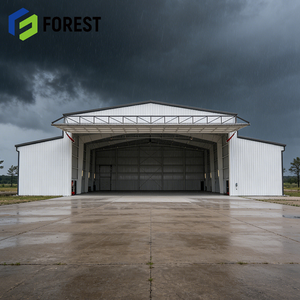 Hangar de Acero Industrial de Bajo Costo y Fácil Montaje para Aviones Privados, con Servicio de Diseño - Product Image 1
