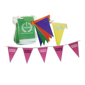 Giá Rẻ Nhiều Màu 100M Vải Nylon Chuỗi Cờ Cờ Bunting Cho Lễ Hội Đảng Celebration