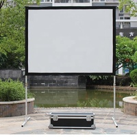 Écran de projection pliable rapide TELON MGF-OSF 120-250 pouces noir avec flight case, support portable pour home cinéma, projection avant/arrière