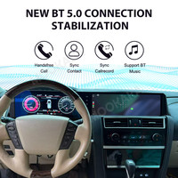 MOOKAKA 12.3 Écran double numérique, compteur kilométrique, Android pour Nissan Patrol Y62, GPS, autoradio, lecteur multimédia, Carplay