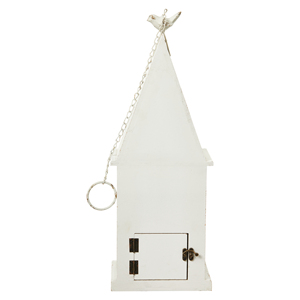 Decorazione da Parete in Legno Bianco Stile <span class=keywords><strong>Shabby</strong></span> <span class=keywords><strong>Chic</strong></span> Vintage per Esterni, Decorazione da Tavolo, Decorazione da Giardino, Casetta per Uccelli in Legno - Product Image 4