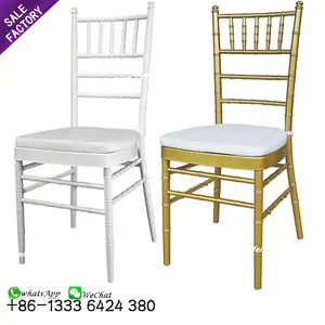 Chaises de mariage chinoises, couleur or et blanc, bon marché, pour événements de dubaï, livraison gratuite