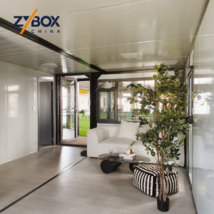Cabaña Prefabricada para Glamping Airbnb, Villa <span class=keywords><strong>de</strong></span> Acero Ligero con Acabado <span class=keywords><strong>de</strong></span> Madera, Porche Cubierto, Terraza, Alquiler Vacacional en Bosque o <span class=keywords><strong>Pradera</strong></span> - Product Image 2