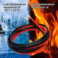GRZWAYS 2FT Automotive Booster Starthilfekabel 8AWG Silikondraht Kompatibel mit Milwaukee für M18 18V Batterien 392 ℉   200 ℃   Temperatur