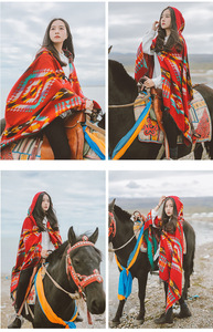 En gros plus récent châle avec chapeau en cachemire écharpe épaissir et garder au chaud en hiver hijab pour <span class=keywords><strong>les</strong></span> femmes élégant couverture imprimé talit - Product Image 6