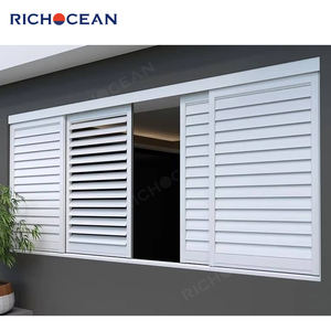 RICHOCEAN Ventilation minimaliste en alliage d'aluminium Sécurité Jalousie <span class=keywords><strong>Fenêtre</strong></span> Volets intérieurs Fenêtres pour la maison - Product Image 2