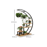 Rak Pot Bunga Modern dari Logam Ramah Lingkungan, Tahan Lama, Ukuran Besar, untuk Balkon & Dalam Ruangan