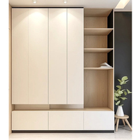 Armoire d'entrée en bois polyvalente pour foyer, hall, chambre à coucher, entrepôt, atelier d'hôtel et extérieur-étagère à chaussures pour meubles de salon