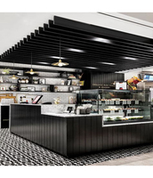 Comptoir de bar en forme de l avec design de pierre rétro-éclairé