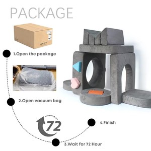 Juego de Sofás Modulares para Niños de 16 Piezas, Sofá Infantil de Felpa Multifuncional Convertible para Muebles de Juego para Niños Pequeños - Product Image 4
