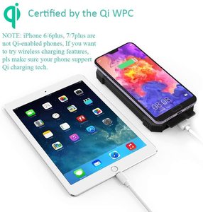 Batterie externe solaire 10000mAh Li-Polymère PD20W à charge rapide avec charge sans fil et lampe torche LED pour les voyages en extérieur – Meilleure vente aux États-Unis - Product Image 4