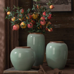 Set iconico piccoli vasi in gres scanalato moderno stile rustico nordico per la decorazione della casa per matrimoni soggiorno decorazione da tavolo - Product Image 1