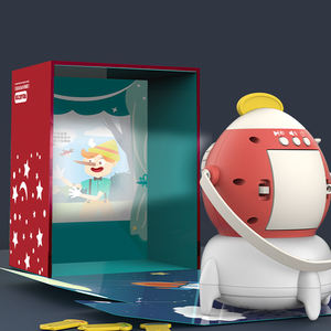 Macchina dei Sogni Proiettore di Storie Magiche Libro di Fiabe Accessorio Teatrale Luce Notturna per Bambini a Forma di Astronave - Product Image 4