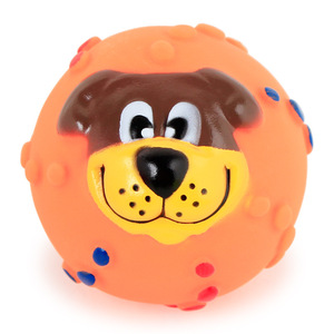 Durable round Rubber <b>Dog</b> <b>Ball</b> Toy Squeaky Interactive Pet Training Chew Toy Decompression <b>Dog</b> Chew Toy - Product Image 5
