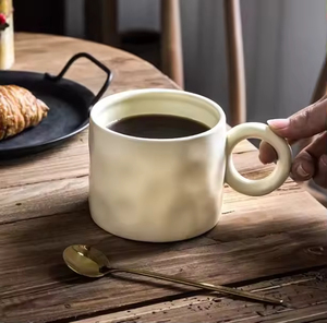 450ml Minimalist Ceramic Coffee Mug with Ring Handle, 3 Color Options for Home, Office & Wedding Gifting - Product Image 6