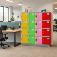 Ventes Flash : Armoire de Rangement de Bureau à 12 Portes avec Serrure Électronique, en ABS Étanche, Métal Durable et Résistant à la Rouille – Vente Directe Usine